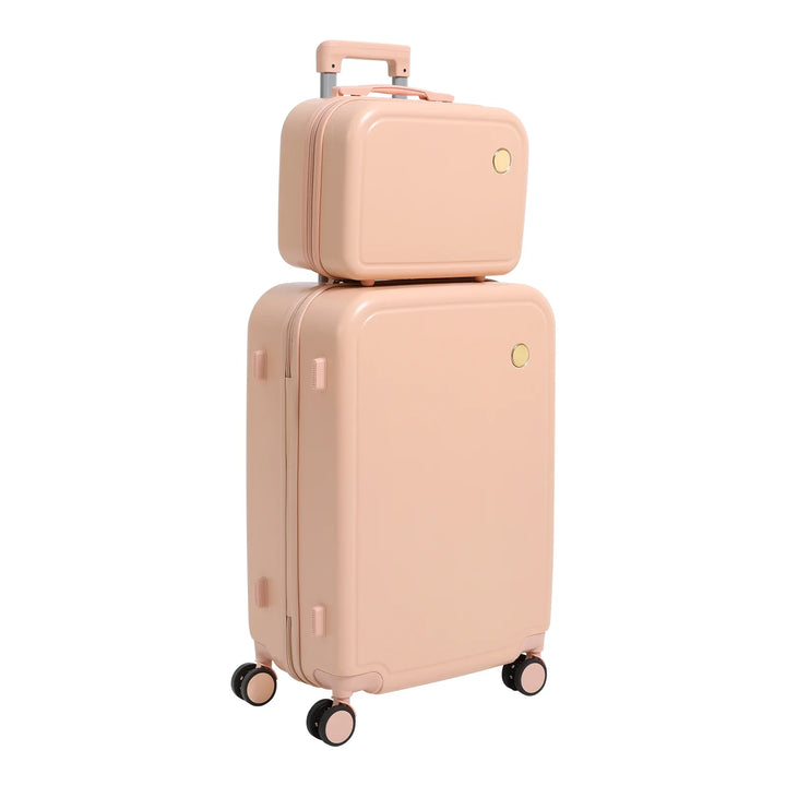 Hartschalen-Duo-Kofferset mit Spinnerrollen; ideal als Handgepäck und Aufgabegepäck für jede Reiseart.