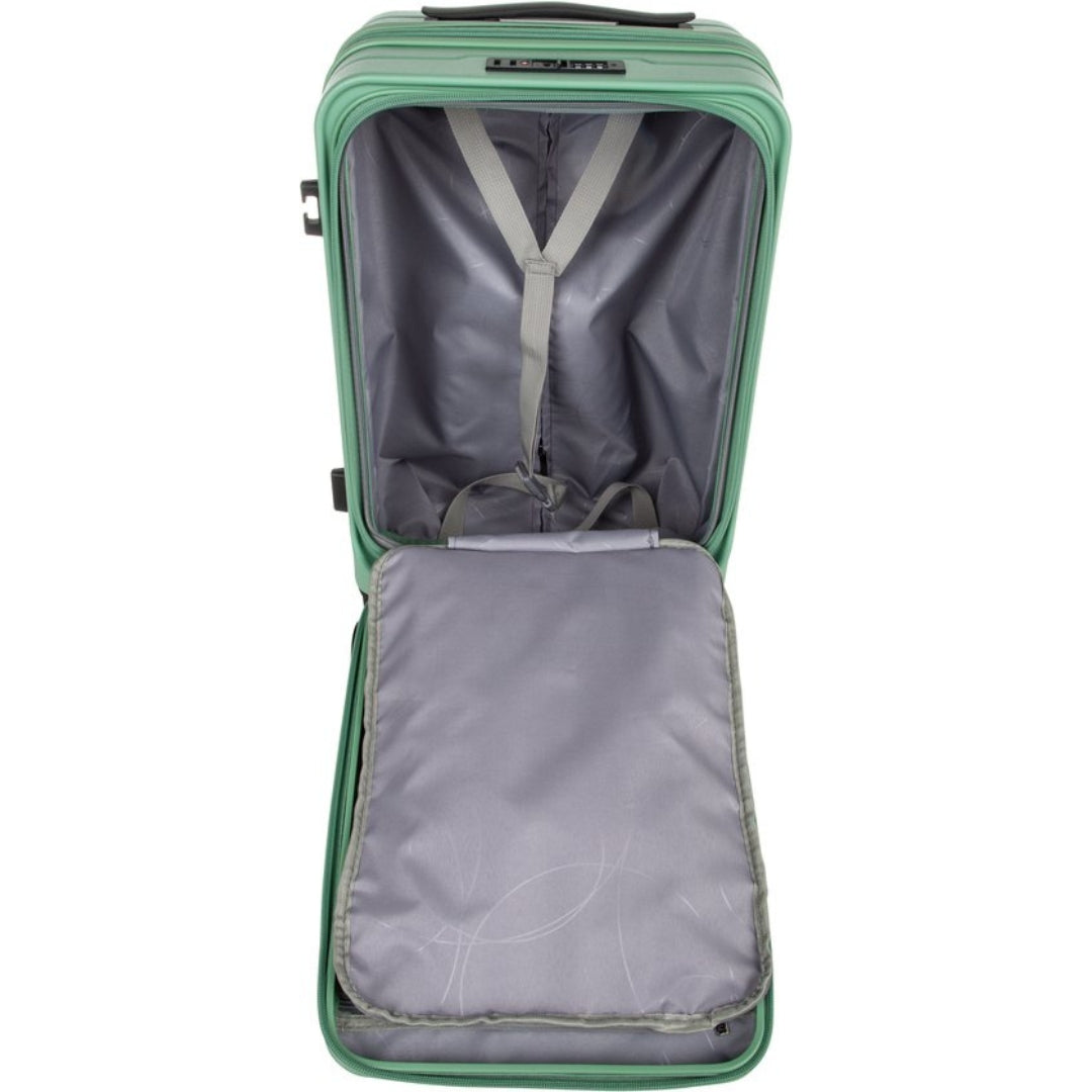 Stylischer Hartschalen-Spinner Vienna mit Laptopfach, TSA-Schloss und genügend Platz für Urlaubsreisen.