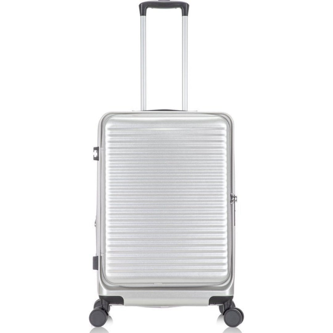 Eleganter Reisekoffer Vienna, erweiterbar, mit Frontfach für Laptop und sicheren TSA-Verschluss.
