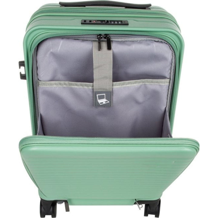 Leichtlaufender Hartschalenkoffer Vienna, erweiterbar, mit speziellem Laptop-Frontfach. Perfekt für Flugreisen.