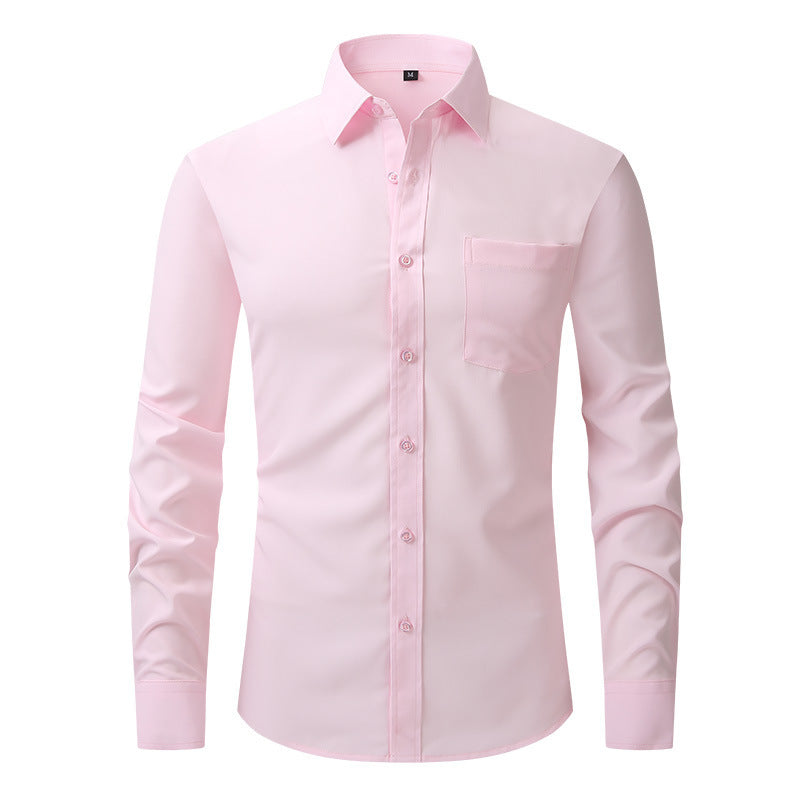 Lässiges & elegantes hellblaues Herren Langarmhemd, Modern Fit, vielseitig für Büro und Freizeit.