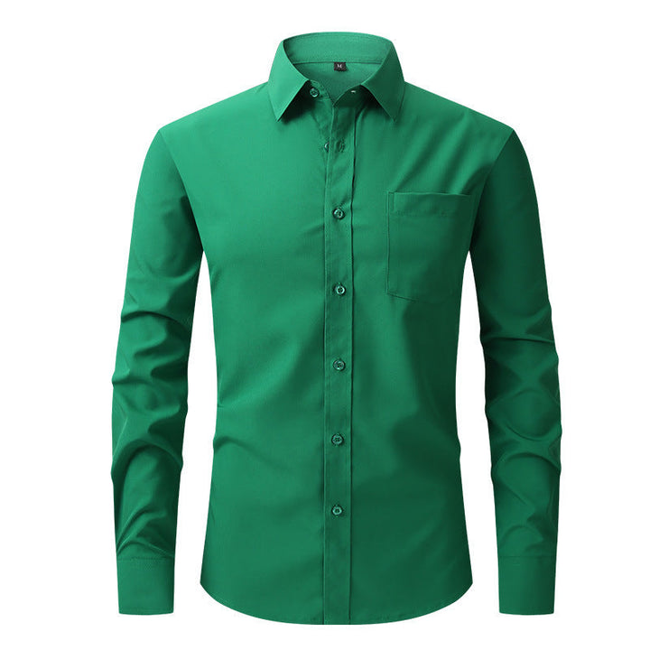 Atmungsaktives hellblaues Herren Langarm-Sommerhemd, Modern Fit, bequem für lange Sommertage.