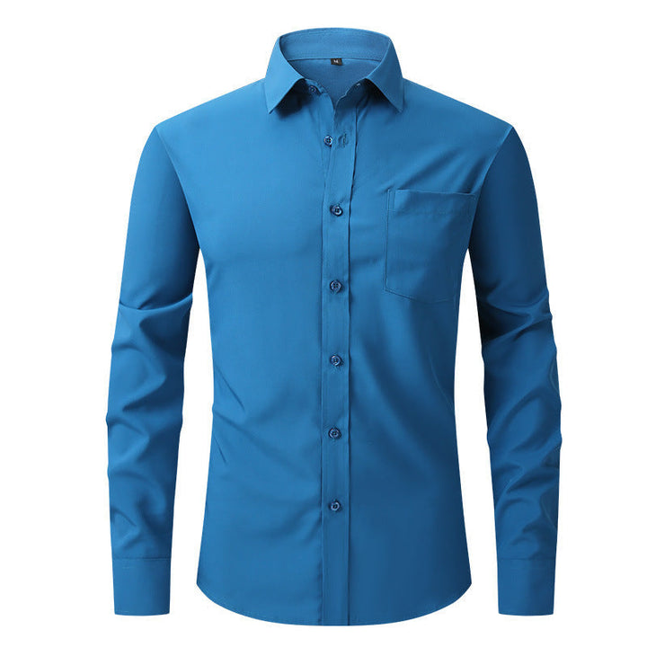 Sylerose Modern Fit Herrenhemd, hellblau, Langarm, ideal als Sommerhemd oder elegantes Bürohemd.
