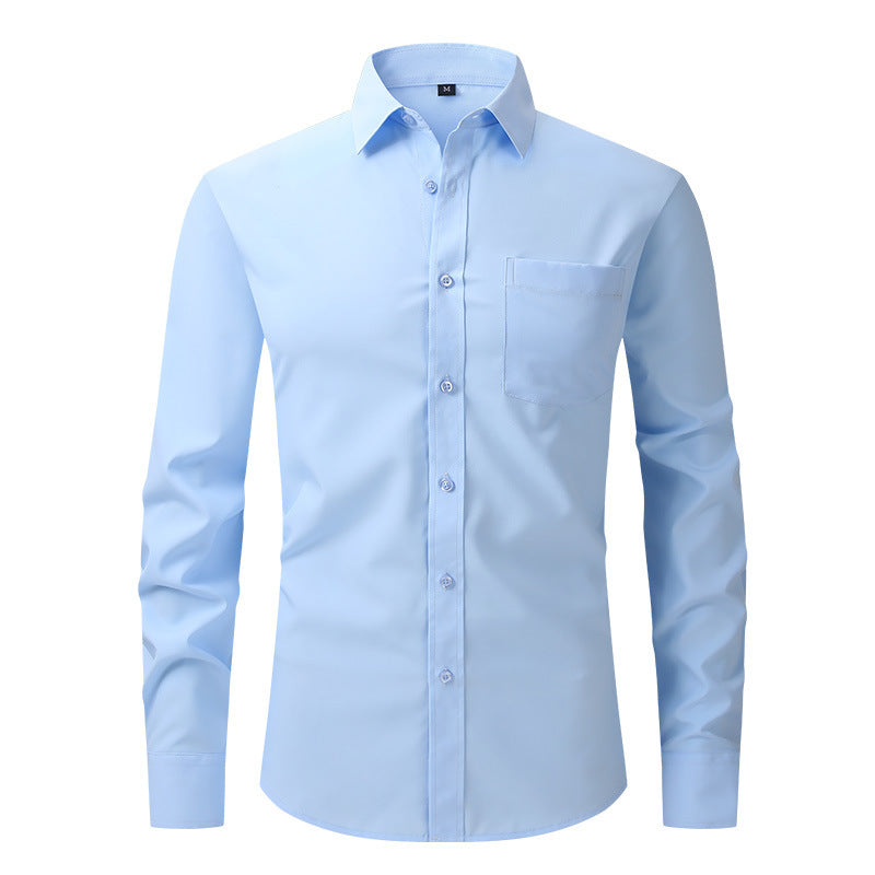 Vielseitiges hellblaues Herren Freizeithemd, Langarm, Modern Fit – ideal für Büro & Sommer.