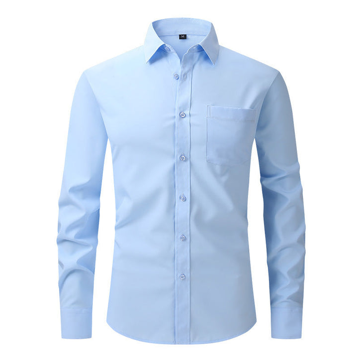 Vielseitiges hellblaues Herren Freizeithemd, Langarm, Modern Fit – ideal für Büro & Sommer.