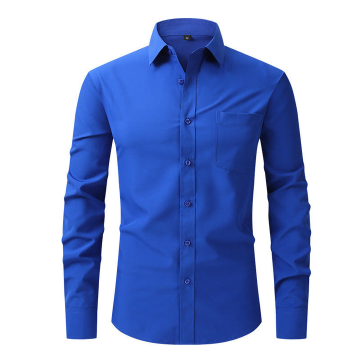 Elegantes hellblaues Herren Langarmhemd, Modern Fit, für stilvolle Sommer-Looks & Büro.