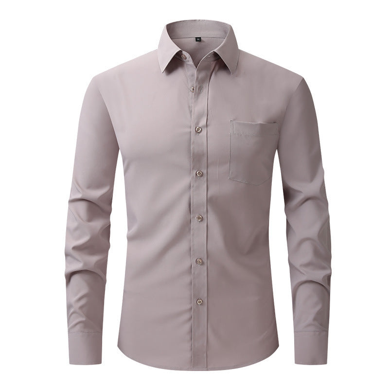 Sylerose Herren Langarm-Sommerhemd, hellblau, Modern Fit – leicht & elegant für Business & Freizeit.