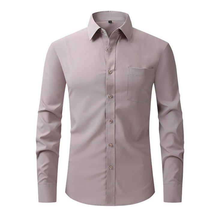 Sylerose Herren Langarm-Sommerhemd, hellblau, Modern Fit – leicht & elegant für Business & Freizeit.