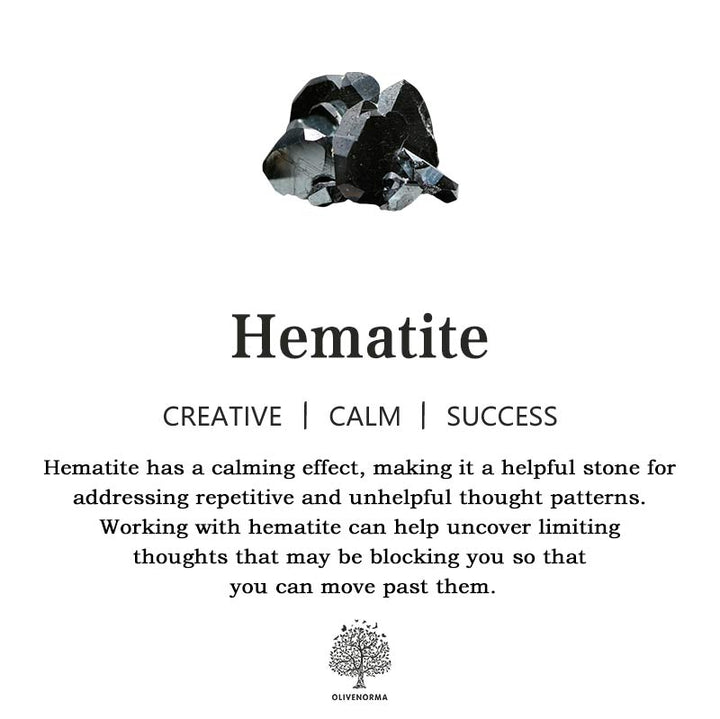 Hämatit-Stein, schwarz, glänzend, beruhigend, kreativ, Erfolg, Heilstein, Meditation, Energie.
