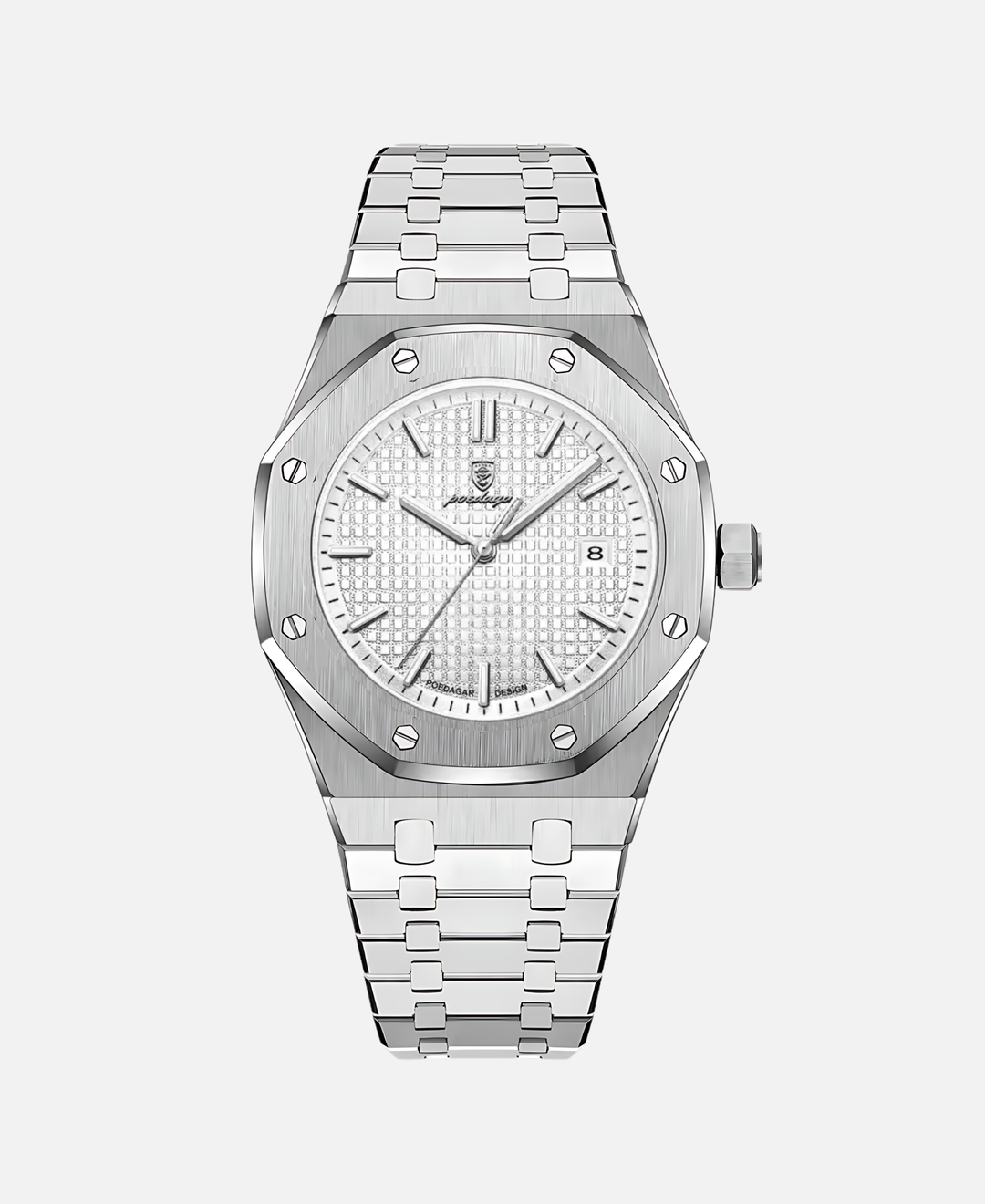 Herren Armbanduhr, 41mm Gehäuse, Quarzwerk, kratzfestes Glas, minimalistisches Zifferblatt, elegant.