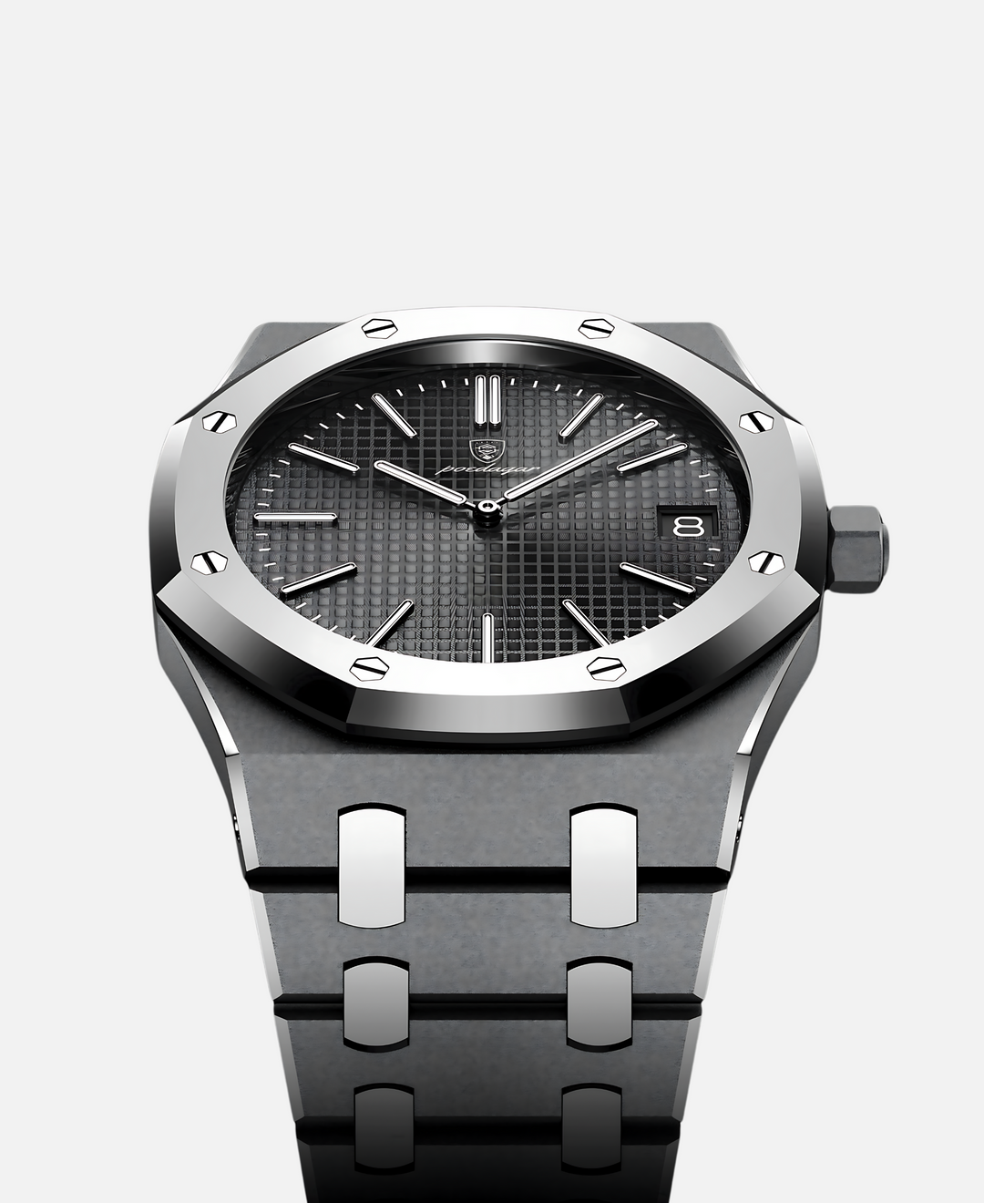 Herren Armbanduhr, 41mm Gehäuse, Quarzwerk, kratzfestes Glas, minimalistisches Zifferblatt, elegant.
