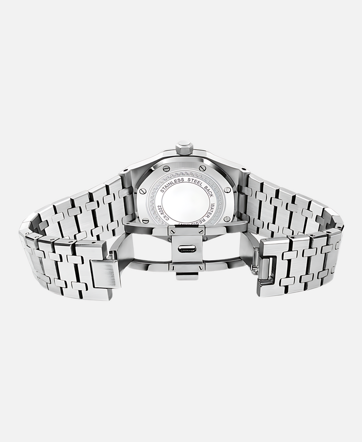 Herren Armbanduhr, 41mm Gehäuse, Quarzwerk, kratzfestes Glas, minimalistisches Zifferblatt, elegant.
