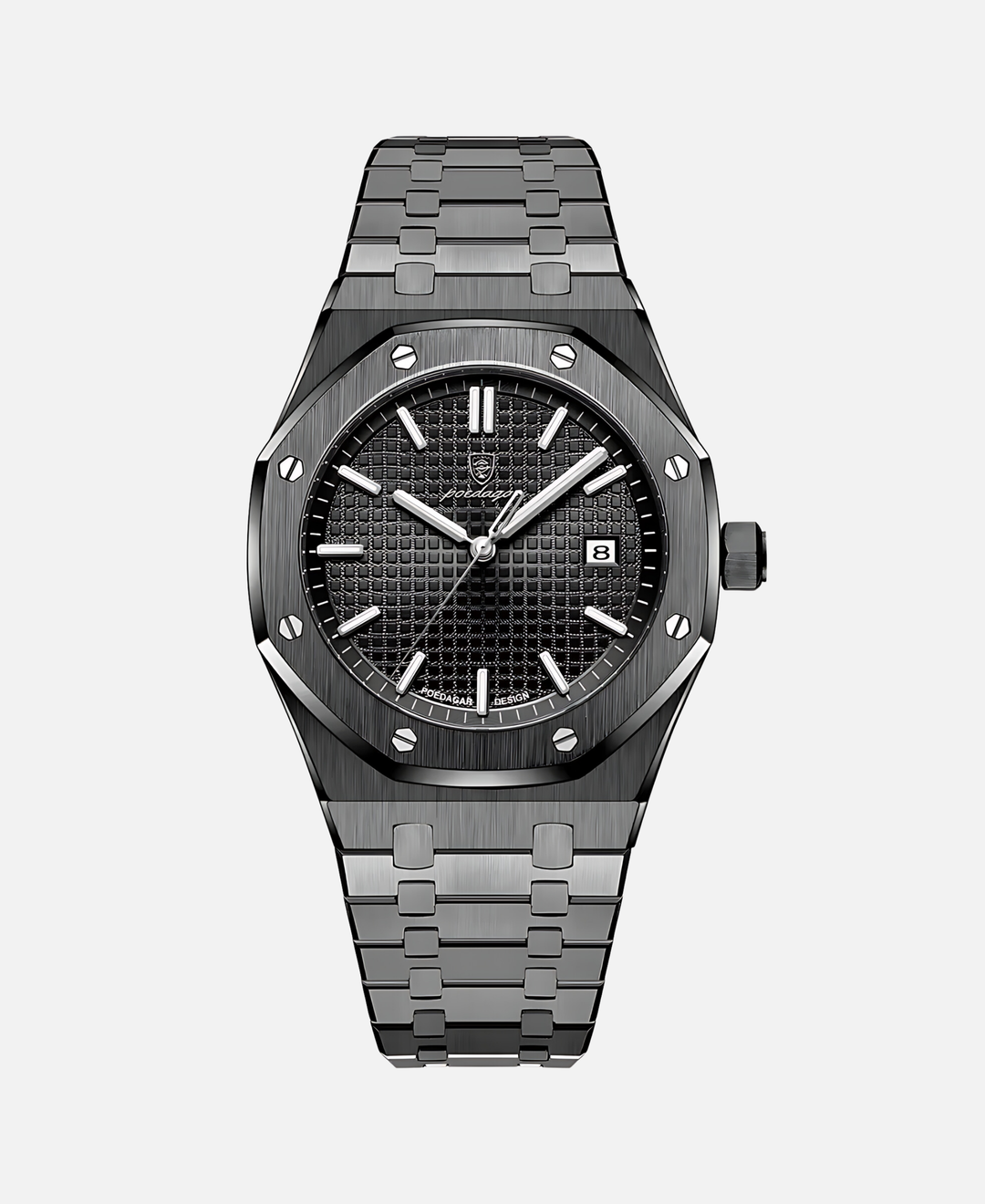 Herren Armbanduhr, 41mm Gehäuse, Quarzwerk, kratzfestes Glas, minimalistisches Zifferblatt, elegant.