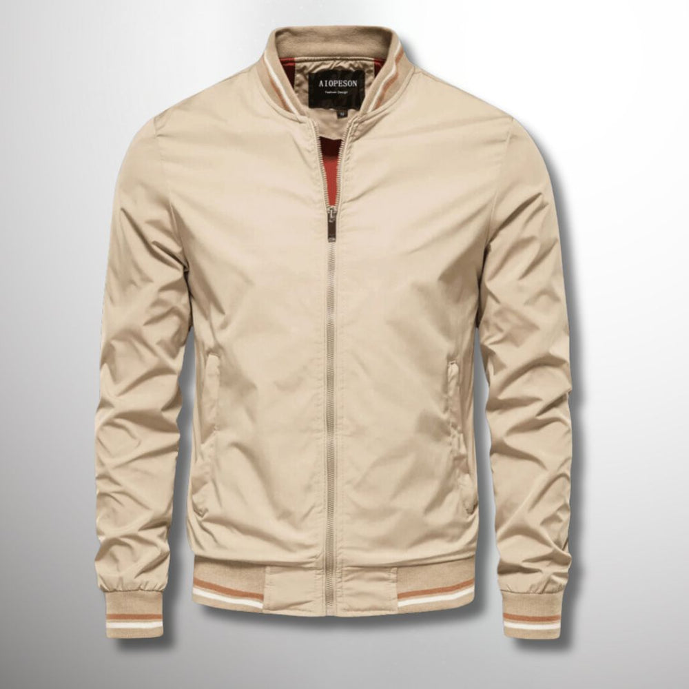 Stylische Herren Bomberjacke, wasserabweisend, mit Reißverschluss, perfekt als Casualjacke für Herbst.