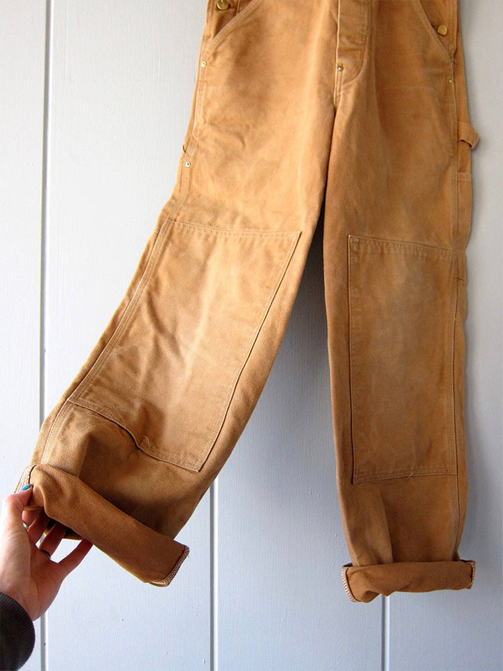 Hochwertige Verarbeitung und robuste Nähte der Herren Canvas Latzhose, strapazierfähige Unisex-Kleidung.