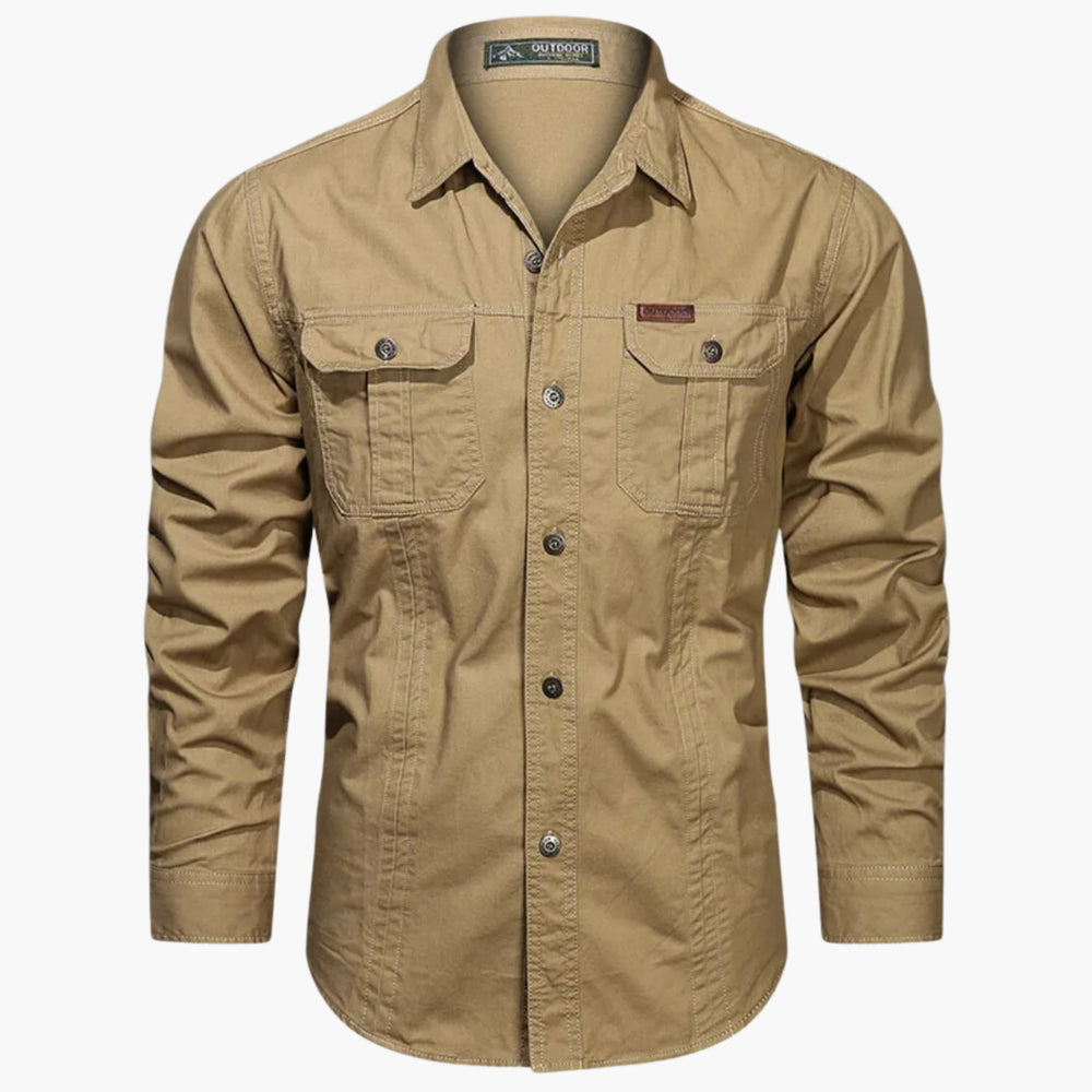 Vielseitiges Herren Cargo Hemd für Outdoor & Freizeit; strapazierfähig, mit funktionalen Taschen.