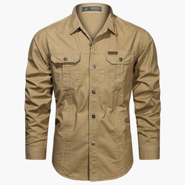 Vielseitiges Herren Cargo Hemd für Outdoor & Freizeit; strapazierfähig, mit funktionalen Taschen.