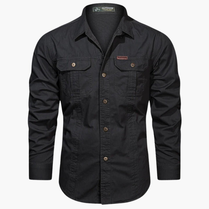 Herren Reisehemd im Cargo-Look; robustes Design mit genügend Stauraum für Essentials unterwegs.