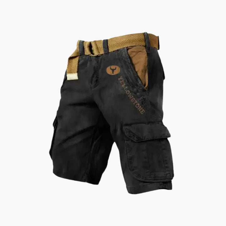 Herren Cargo Shorts in Schwarz, ideal für Freizeit & Alltag; bequeme kurze Hose für Männer.