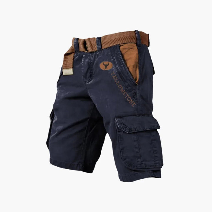 Stylische Herren Cargoshorts mit praktischen Taschen; perfekte Freizeithose für den Sommer.