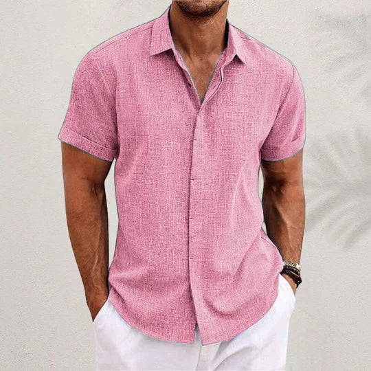 Herren Freizeit Langarmhemd, Business-Casual Style. Mit Knopfleiste, elegant für jede Jahreszeit.
