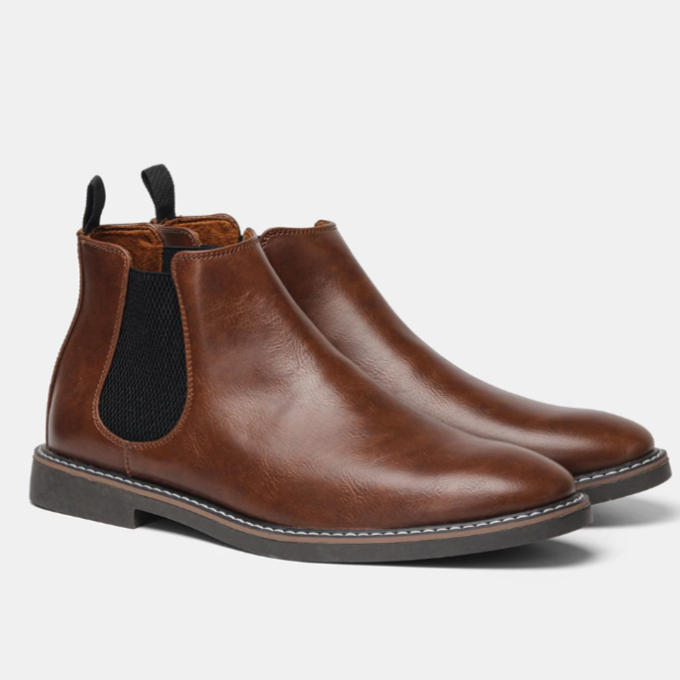 Moderne Slip-on Chelsea Stiefel für Herren; stoßdämpfend & komfortabel; perfekt für den Alltag.