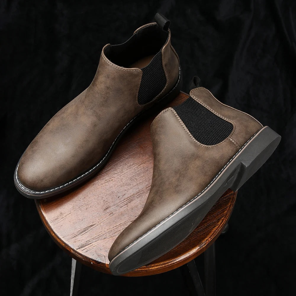 Bequeme Herren Winterschuhe: Chelsea Stiefel mit stoßdämpfender Sohle; ideal für kalte Tage & urbanen Stil.