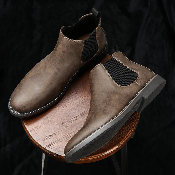 Bequeme Herren Winterschuhe: Chelsea Stiefel mit stoßdämpfender Sohle; ideal für kalte Tage & urbanen Stil.