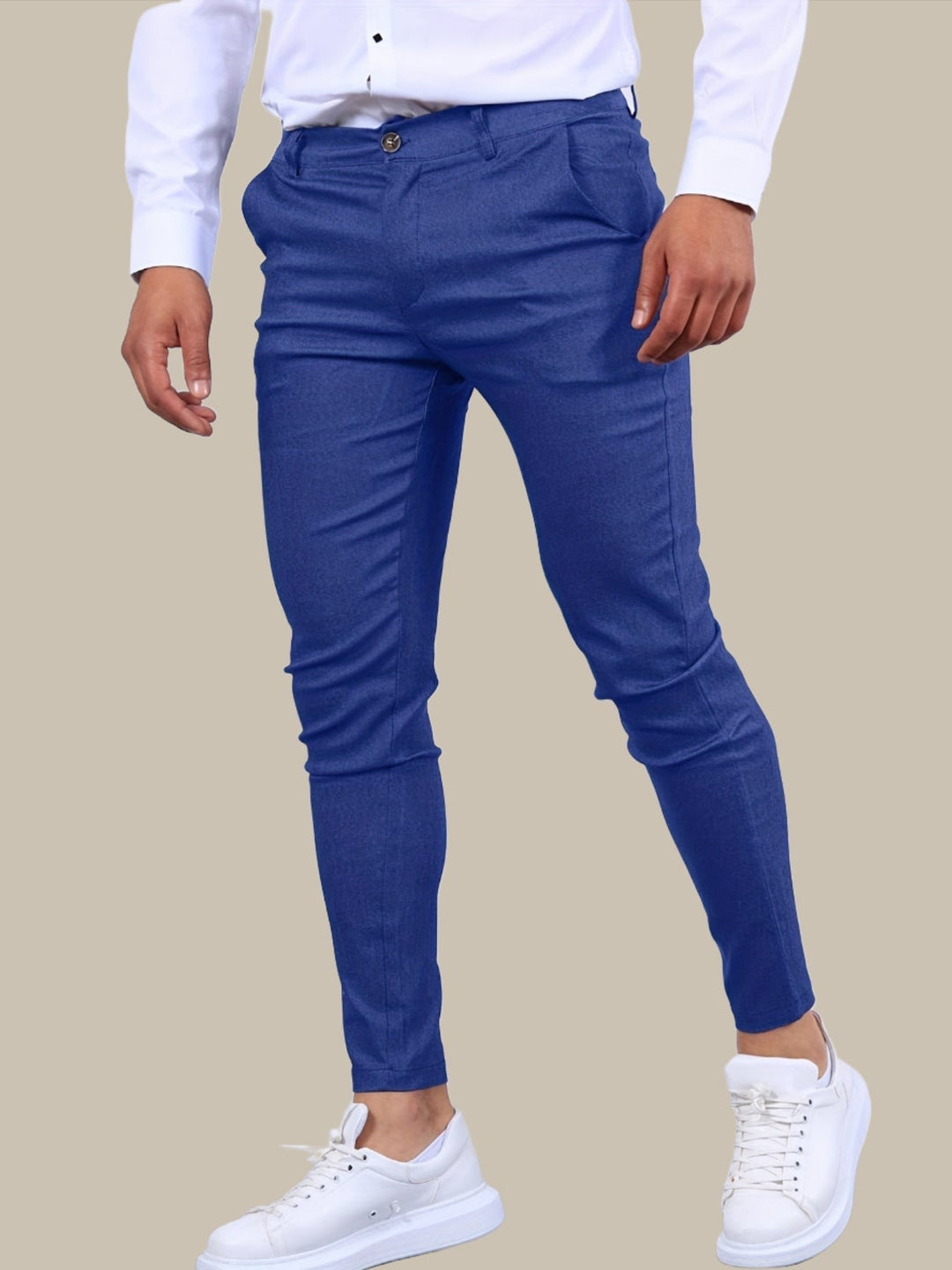 Klassische Herren Herbst-Chinohose Slim Fit Tapered Leg, vielseitig für Business und Freizeit.