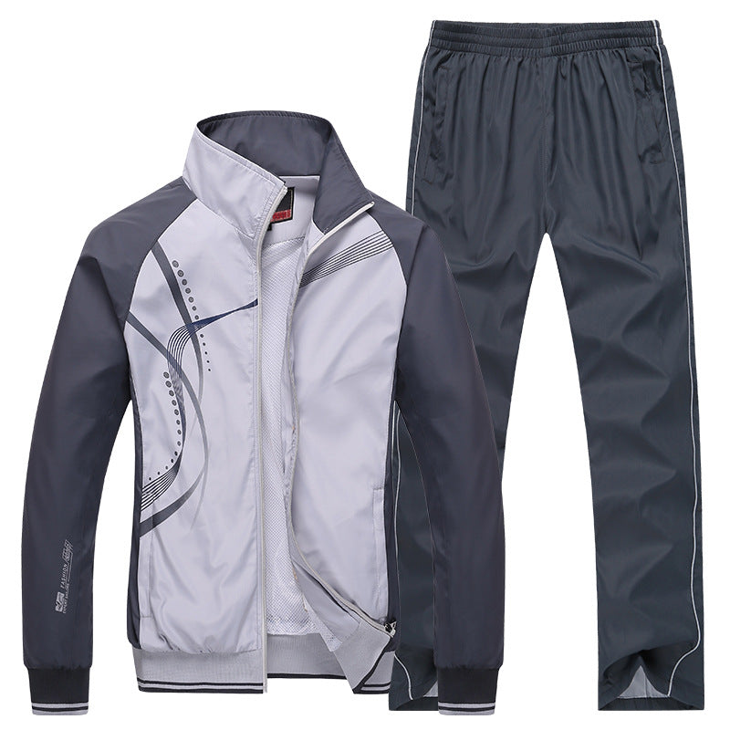 Moderner Herren Freizeitanzug, Langarm-Set für Alltag, Sport & Chillen. Komplettset & Sportbekleidung.