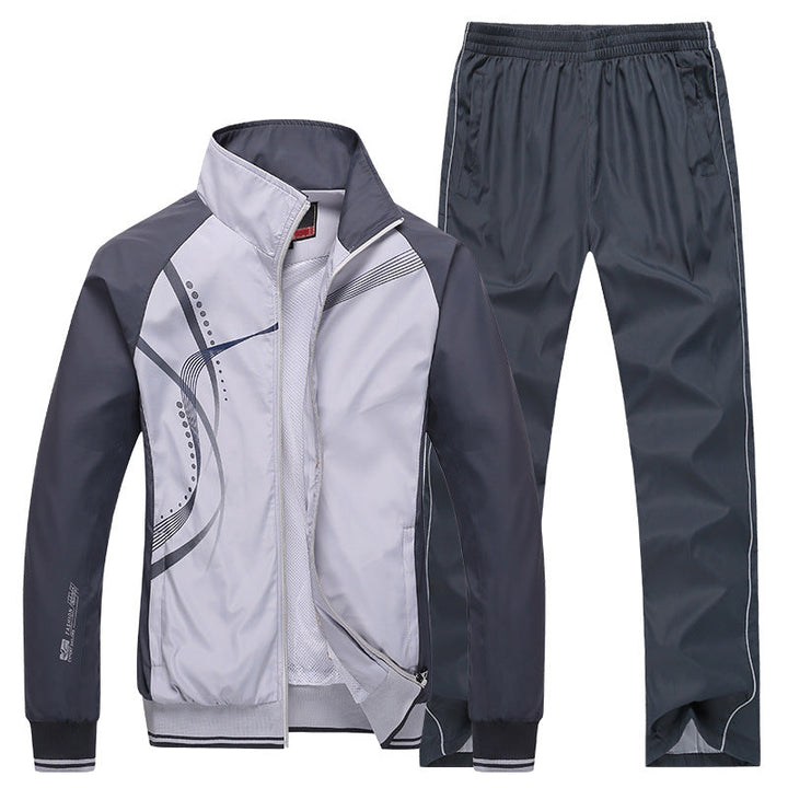 Moderner Herren Freizeitanzug, Langarm-Set für Alltag, Sport & Chillen. Komplettset & Sportbekleidung.