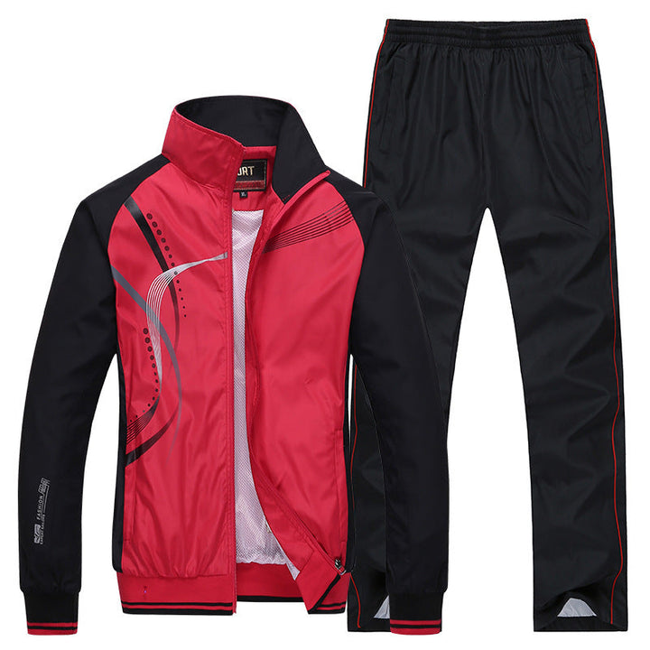 Vielseitiger Herren Trainingsanzug, Langarm-Set. Ideal für Frühling, Herbst & ganzjährige Sportbekleidung.