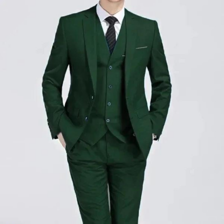 Herrenanzug mit Weste: Dreiteiliger Businessanzug. Beinhaltet Sakko, passende Weste & elegante Hose für Männer.