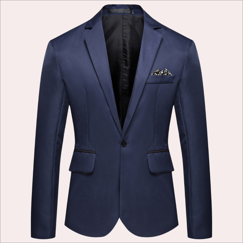 Moderner Herren Party Blazer, ideal für Abendmode. Smart Casual Anzugjacke in stylishem Design mit praktischer Tasche.