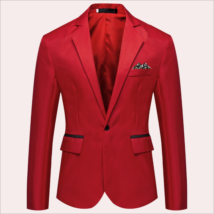 Eleganter Herren Blazer in schmaler Passform für Business & Abendmode. Moderne Anzugjacke mit dezenter Tasche.