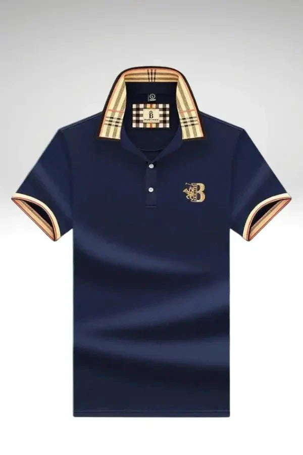 Herren elegantes Kurzarm Polohemd in klassischem Stil, ideal für Business Casual und Freizeitmode.