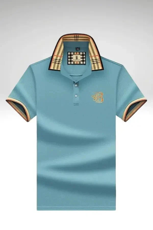 Herren Poloshirt in schlichter Eleganz, geeignet für sommerliche Anlässe und Business Casual im Büro.