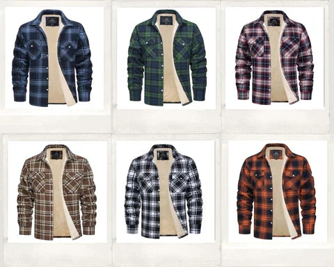 Stylische Herren Flanelljacke, lässiger Schnitt, ideal für Outdoor & Herbstmode. Warm und komfortabel.
