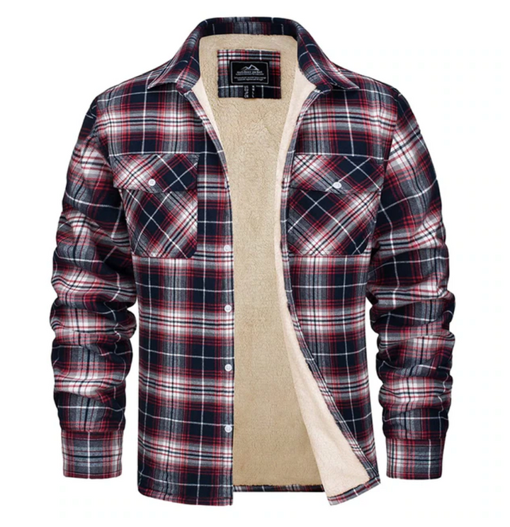 Klassische karierte Herren Flanelljacke. Vielseitige Freizeitjacke, ideal für Herbst & Winter.