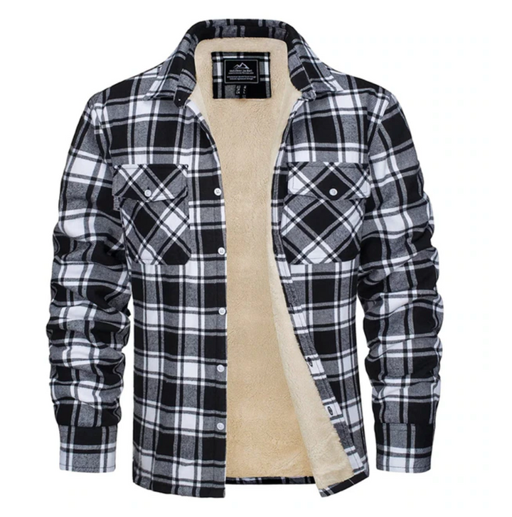 Robuste Herren Flanelljacke, ideal als Freizeitjacke. Warm und stilvoll für kühle Herbsttage.