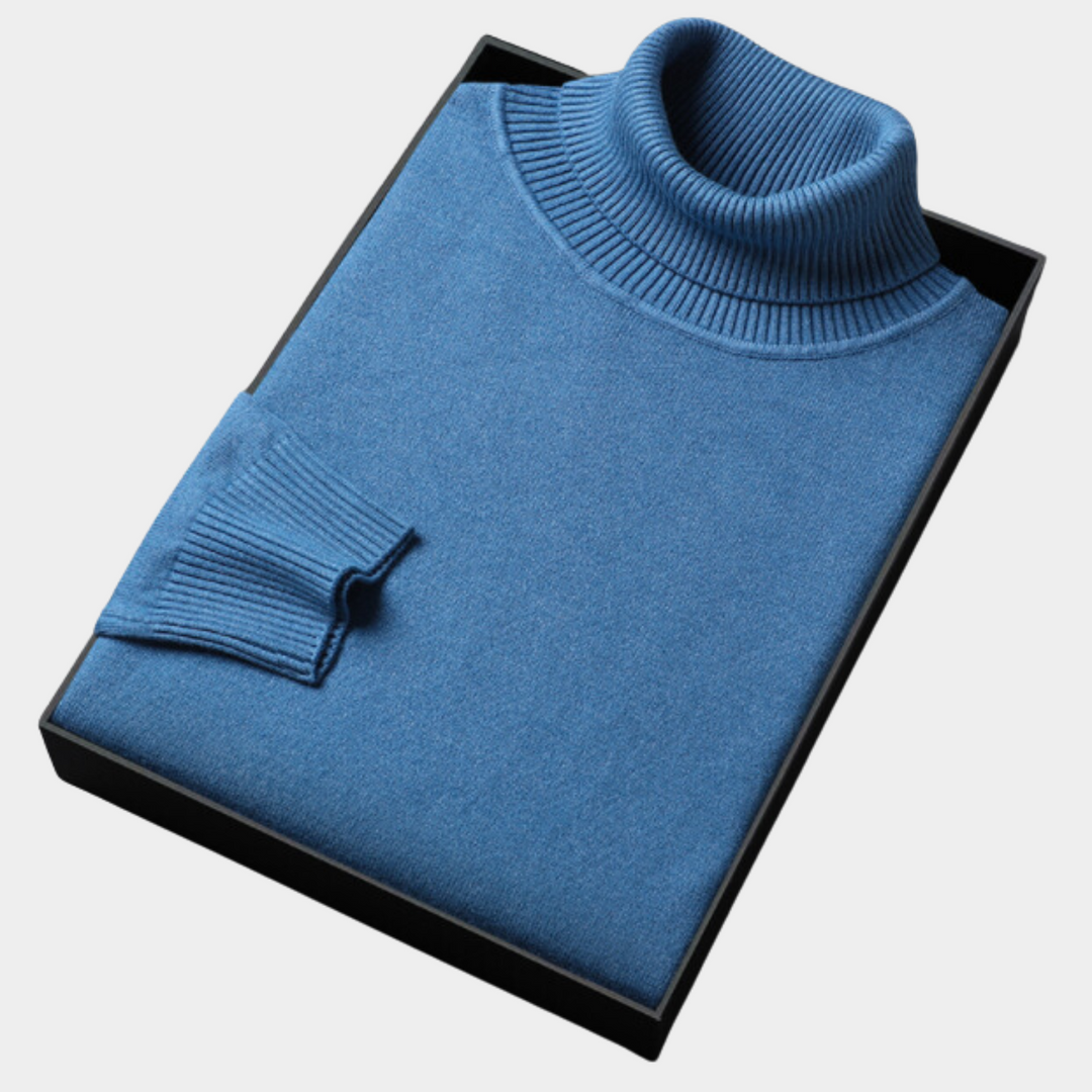 Weicher Herren Rollkragenpullover für den Frühling. Hochwertiger Stoff, perfekt für Büro, Alltag und elegante Anlässe.