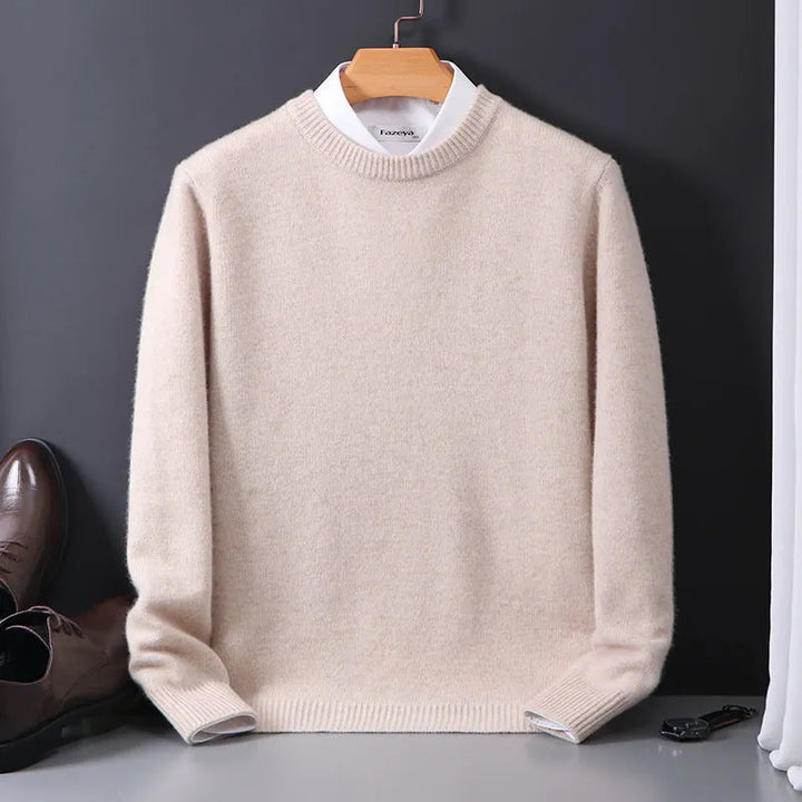 Modischer Herren Frühlingspullover mit Rundhals, perfekt für einen legeren Freizeit-Look.