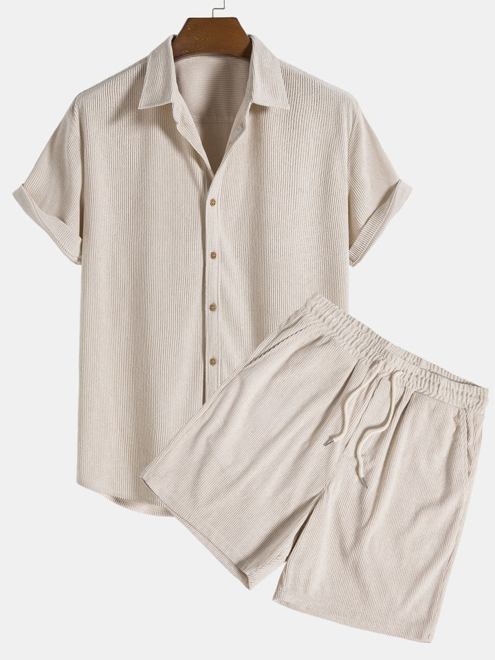 Herren Freizeitanzug in Grau, bequem und stilvoll. Zweiteiler mit lockerem Schnitt, ideal für Freizeit und Casual-Looks.