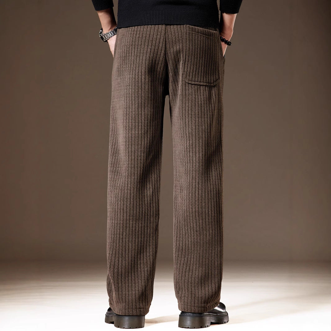 Bequeme Winterhose für Herren, gerader Schnitt. Robuste Freizeithose in Braun, Grau oder Schwarz.