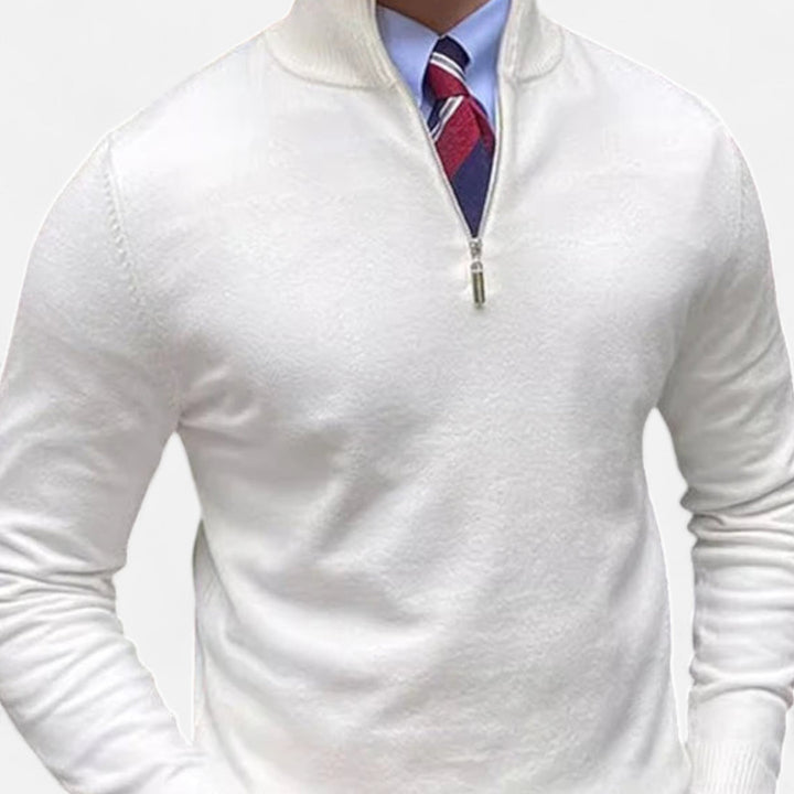 Herren Halbzip Pullover für Frühling. Modern, stilvoll & bequem für Freizeit oder Business Casual.