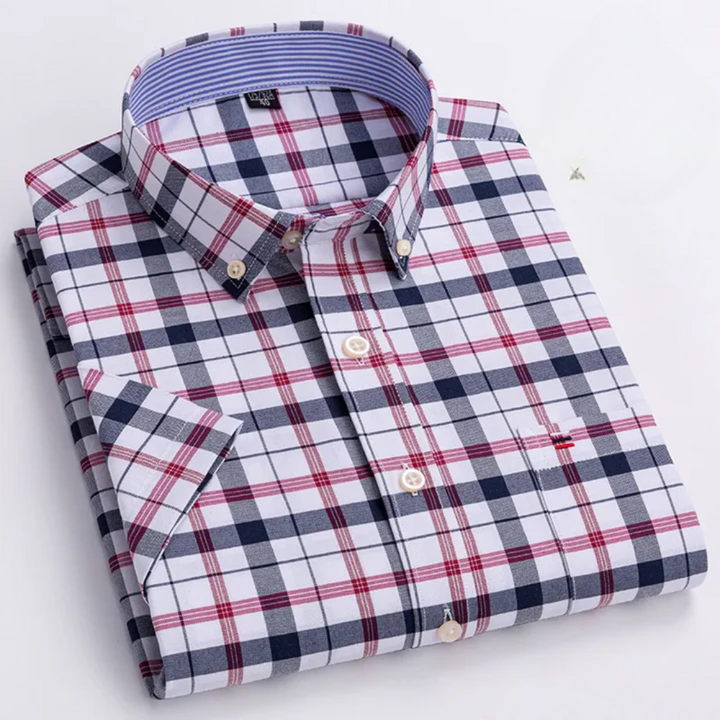 Smart Casual Herren Hemd: Langarm, tailliert & mit klassischem Muster für stilvolle Freizeit-Outfits.