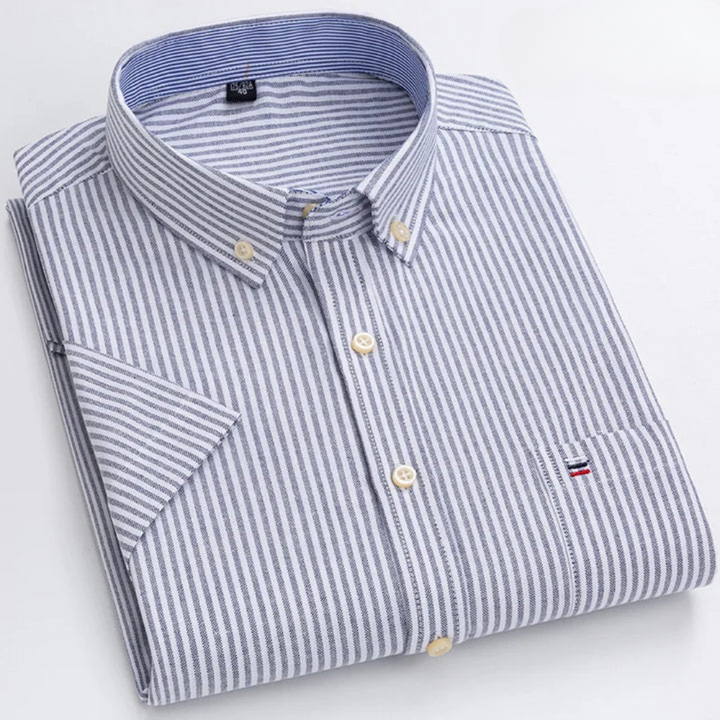 Modernes Herren Langarm Hemd mit klassischem Muster, taillierter Passform & zeitlosem Design.