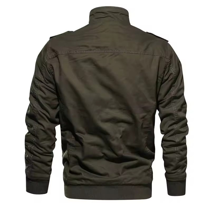 Modische Bomberjacke für Herren, Übergangsjacke mit Reißverschluss & Mehrfachtaschen.