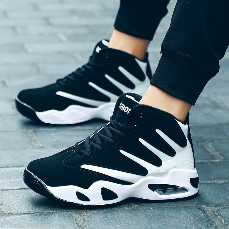 Unisex High-Top Basketballschuhe mit exzellenter Dämpfung. Komfortable Sneakers für Halle & Outdoor, optimaler Knöchelhalt.