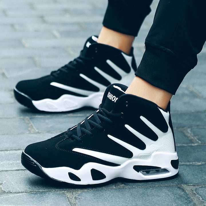Unisex High-Top Basketballschuhe mit exzellenter Dämpfung. Komfortable Sneakers für Halle & Outdoor, optimaler Knöchelhalt.